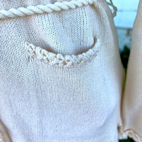 Vintage 1970’s Miss JoAnn Knitted Midi Skirt Set Embroidered Flowers Sz 14 - Picture 7 of 14